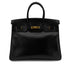 HERMES BIRKIN 35 BLACK BOX CALF HAND BAG □G GHW 90288534 - PURPOSE