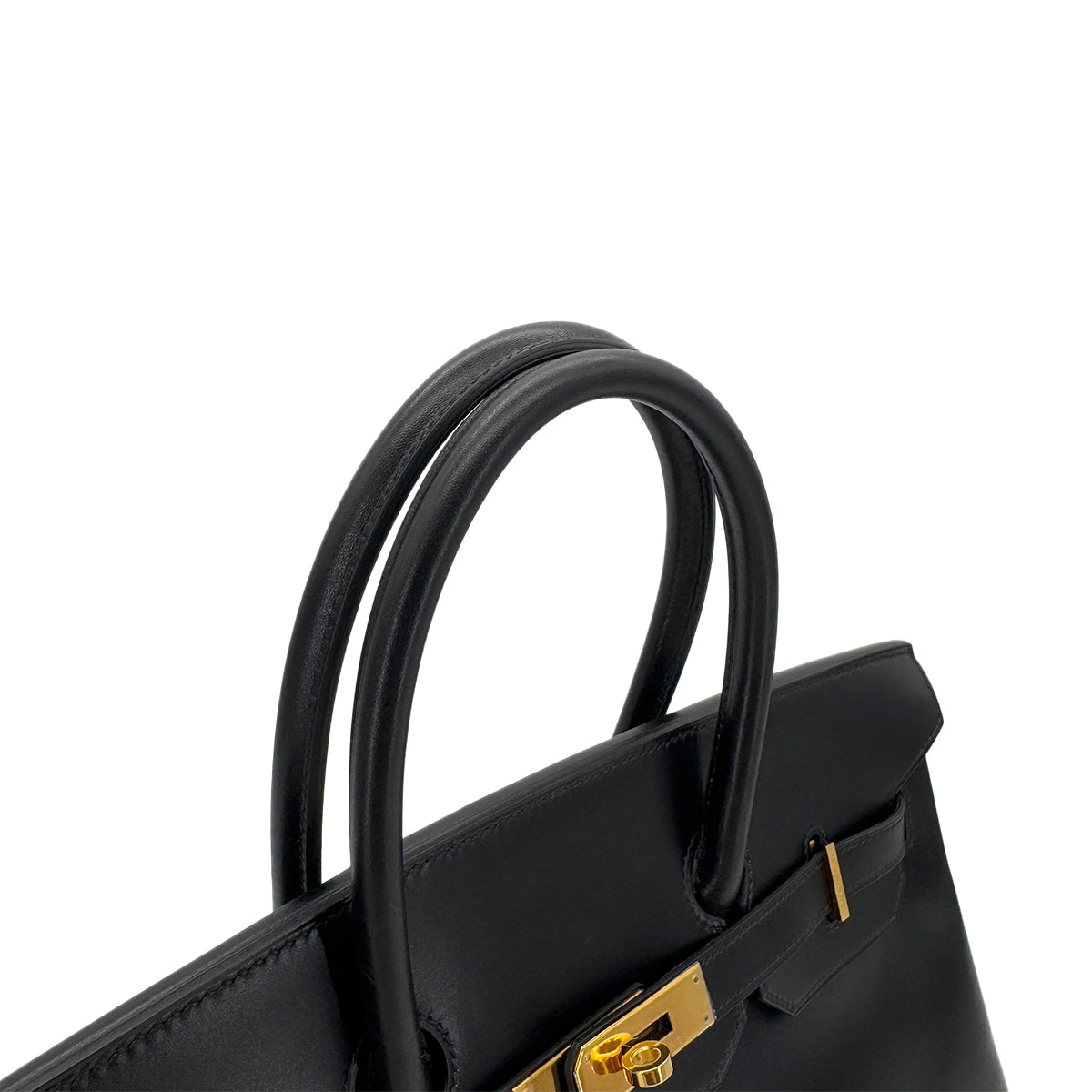HERMES BIRKIN 35 BLACK BOX CALF HAND BAG □G GHW 90288534