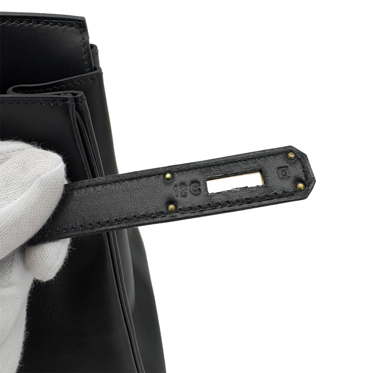 HERMES BIRKIN 35 BLACK BOX CALF HAND BAG □G GHW 90288534