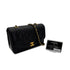 CHANEL VINTAGE DIANA SMALL CHAIN SHOULDER BAG BLACK LAMB SKIN 90288703 - PURPOSE