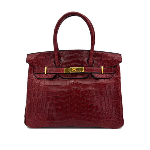 HERMES BIRKIN 30 ROUGE H CROCODILE NILOTICUS □E GHW 90288704 - PURPOSE