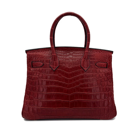 HERMES BIRKIN 30 ROUGE H CROCODILE NILOTICUS □E GHW 90288704 - PURPOSE