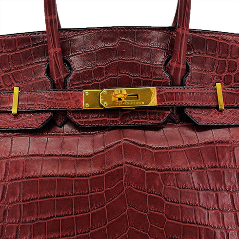 HERMES BIRKIN 30 ROUGE H CROCODILE NILOTICUS □E GHW 90288704 - PURPOSE