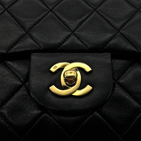 CHANEL VINTAGE CLASSIC FLAP SMALL CHAIN SHOULDER BAG BLACK LAMB SKIN 90288705 - PURPOSE