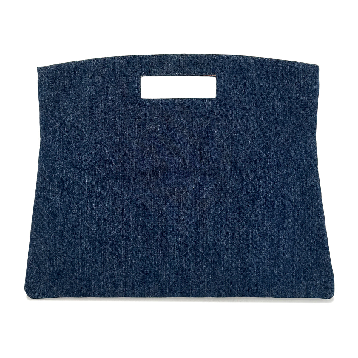 CHANEL VINTAGE MATELASSE HAND BAG BLUE DENIM 90288706