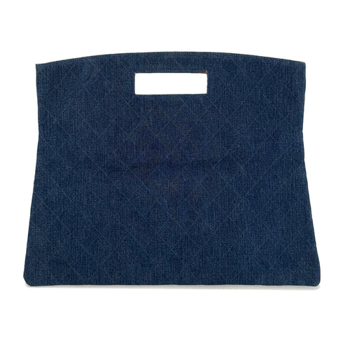CHANEL VINTAGE MATELASSE HAND BAG BLUE DENIM 90288706 - PURPOSE