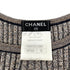 CHANEL COCOMARK SLEEVELESS RIB KNIT TOPS LIGHT BRWON COTTON 36 P40 RTW 90288716