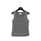 CHANEL PLAID SLEEVELESS TOPS BLACK NYLON 34 08C RTW 90288718