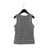 CHANEL PLAID SLEEVELESS TOPS BLACK NYLON 34 08C RTW 90288718