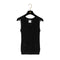 CHANEL SLEEVELESS TOPS LOGO BUTTON BLACK COTTON 34 07C RTW 90288719