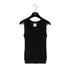 CHANEL SLEEVELESS TOPS LOGO BUTTON BLACK COTTON 34 07C RTW 90288719