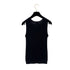 CHANEL SLEEVELESS TOPS LOGO BUTTON BLACK COTTON 34 07C RTW 90288719