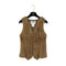 CHANEL VINTAGE COCO BUTTON VEST GILET BEIGE RABBIT 38 97A RTW 90288720 - PURPOSE