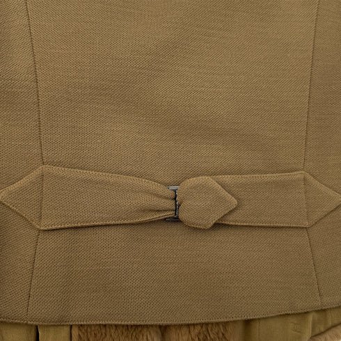 CHANEL VINTAGE COCO BUTTON VEST GILET BEIGE RABBIT 38 97A RTW 90288720 - PURPOSE