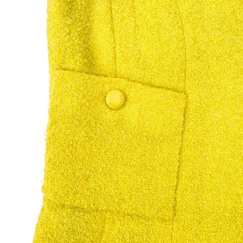 CHANEL VINTAGE BOUCLE SLEEVELESS VEST BRIGHT YELLOW WOOL 40 96C RTW 90288721 - PURPOSE
