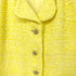 CHANEL GRIPOA COCO BUTTON SLEEVELESS TWEED DRESS WITH BELT YELLOW COTTON 42 P42 RTW 90288722