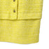 CHANEL GRIPOA COCO BUTTON SLEEVELESS TWEED DRESS WITH BELT YELLOW COTTON 42 P42 RTW 90288722