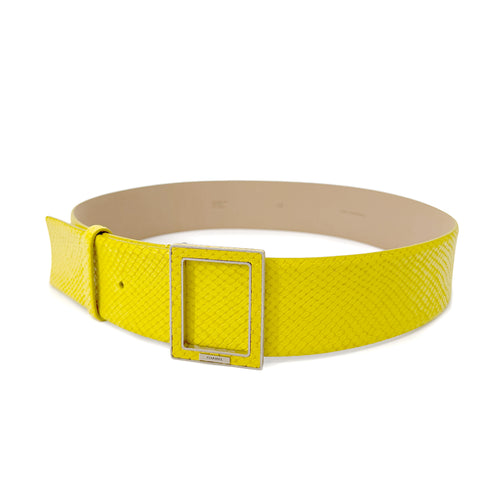 CHANEL GRIPOA COCO BUTTON SLEEVELESS TWEED DRESS WITH BELT YELLOW COTTON 42 P42 RTW 90288722