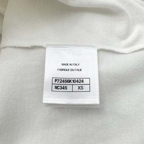 CHANEL T-SHIRT 2022 COCOMARK STAR WHEAT CAMELLIA EMBROIDERY WHITE COTTON XS P72 RTW 90288723