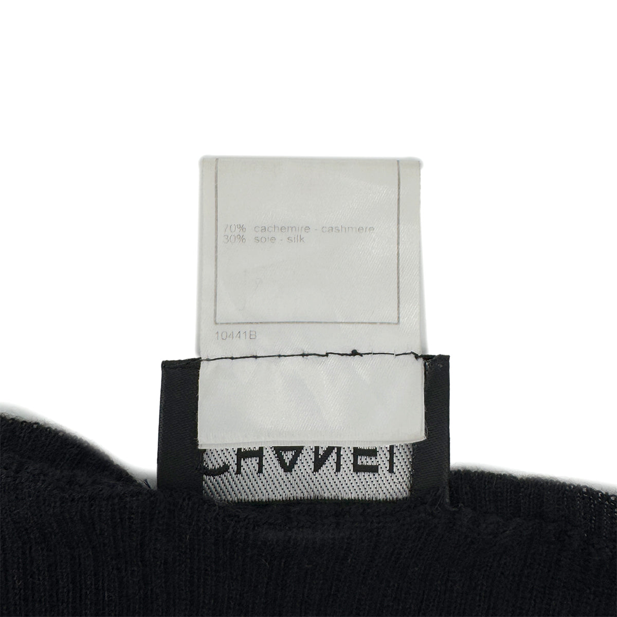 CHANEL VINTAGE COCOMARK KNIT TOPS BLACK CASHMERE 42 00A RTW 90288724