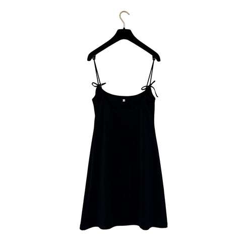 CHANEL VINTAGE SLEEVELESS MAILLOT DRESS BLACK NYLON 42 97C RTW 90288725 - PURPOSE