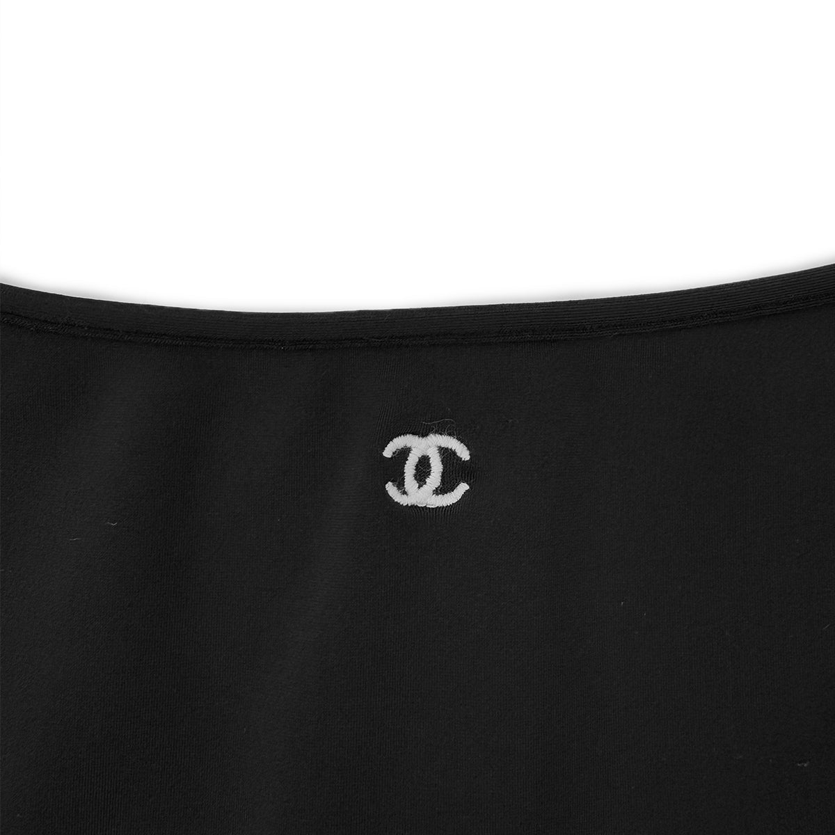 CHANEL VINTAGE SLEEVELESS MAILLOT DRESS BLACK NYLON 42 97C RTW 90288725