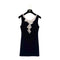 CHANEL VINTAGE COCOMARK CHEVRON SEQUINS SLEEVELESS DRESS BLACK NYLON 36 08C RTW 90288727 - PURPOSE
