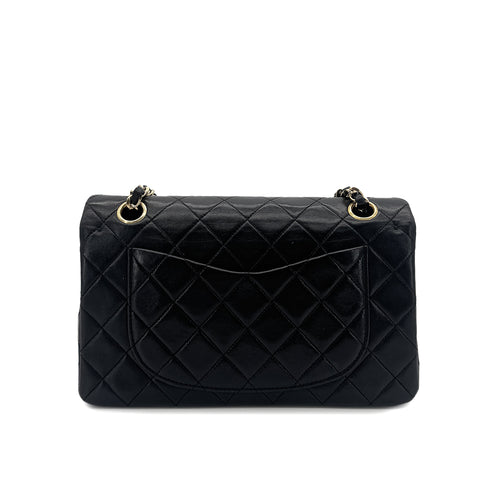 CHANEL VINTAGE CLASSIC FLAP SMALL CHAIN SHOULDER BAG BLACK LAMB SKIN 90288973 - PURPOSE