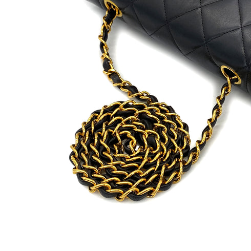 CHANEL VINTAGE DIANA SMALL CHAIN SHOULDER BAG BLACK LAMB SKIN 90288974 - PURPOSE