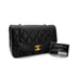 CHANEL VINTAGE DIANA SMALL CHAIN SHOULDER BAG BLACK LAMB SKIN 90288974 - PURPOSE