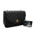 CHANEL VINTAGE MATELASSE HALF MOON CHAIN SHOULDER BAG BLACK LAMB SKIN 90288984 - PURPOSE