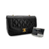 CHANEL VINTAGE DIANA SMALL CHAIN SHOULDER BAG BLACK LAMB SKIN 90288985 - PURPOSE