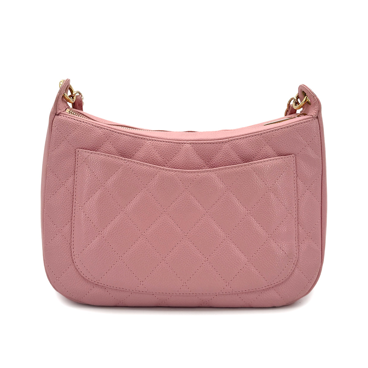 CHANEL VINTAGE COCOMARK MATELASSE CHAIN SHOULDER BAG PINK CAVIR SKIN 90288986