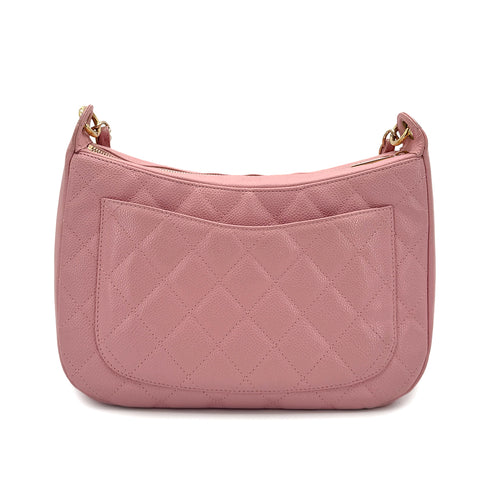 CHANEL VINTAGE COCOMARK MATELASSE CHAIN SHOULDER BAG PINK CAVIR SKIN 90288986 - PURPOSE