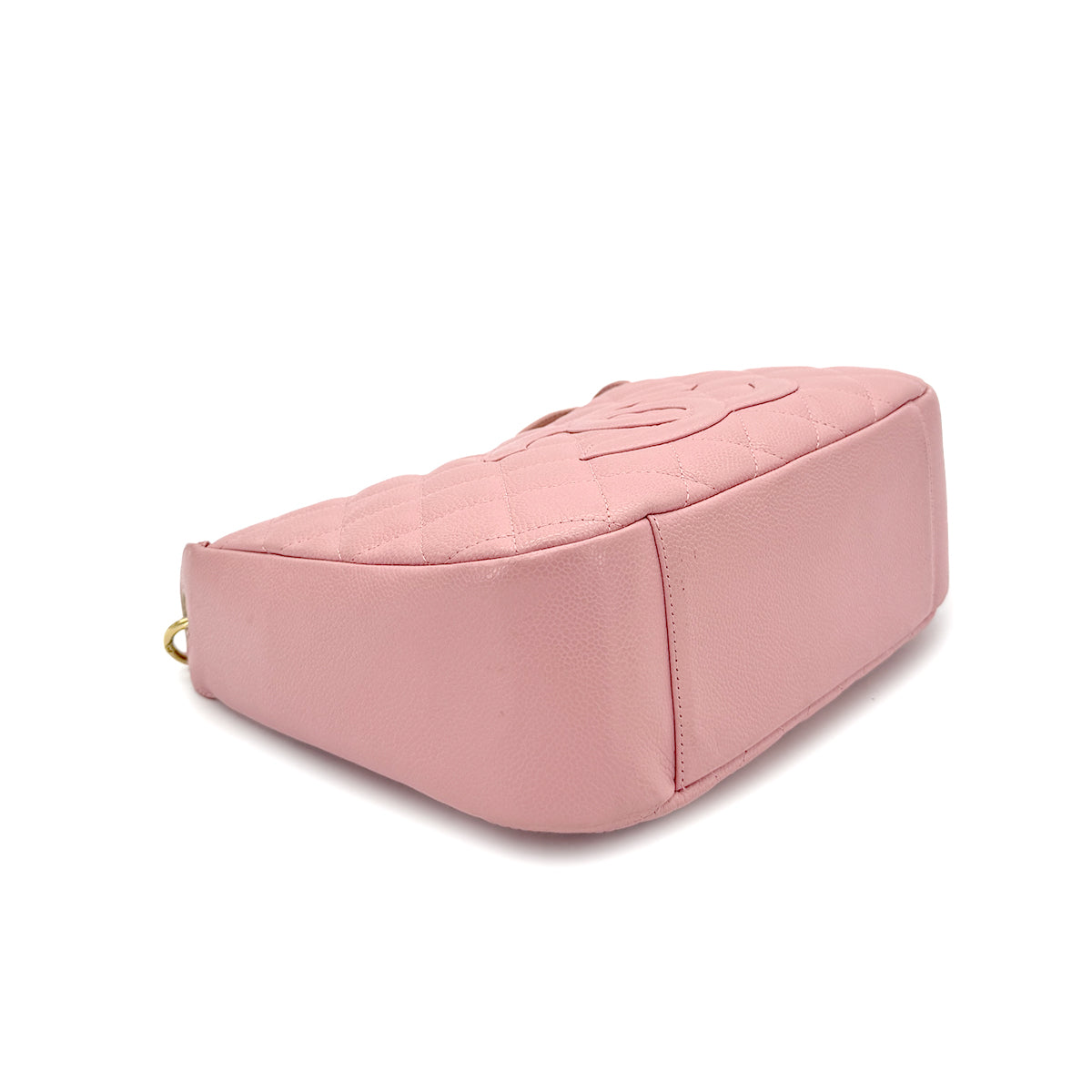 CHANEL VINTAGE COCOMARK MATELASSE CHAIN SHOULDER BAG PINK CAVIR SKIN 90288986