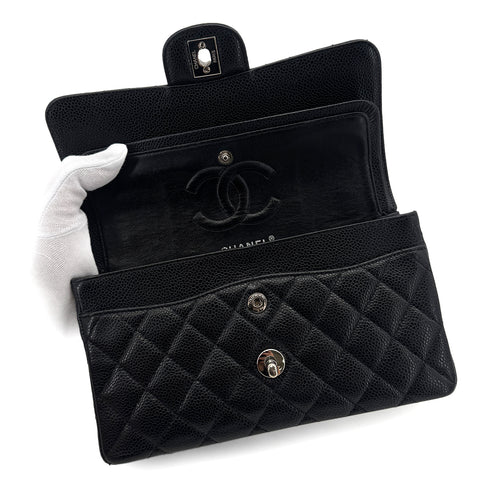 CHANEL CLASSIC FLAP SMALL CHAIN SHOULDER BAG BLACK CAVIAR SKIN 90289000 - PURPOSE