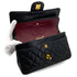 CHANEL VINTAGE CLASSIC FLAP SMALL CHAIN SHOULDER BAG BLACK LAMB SKIN 90289012 - PURPOSE