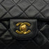 CHANEL VINTAGE CLASSIC FLAP SMAILL CHAIN SHOULDER BAG BLACK LAMB SKIN 90289013 - PURPOSE