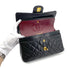 CHANEL VINTAGE CLASSIC FLAP SMAILL CHAIN SHOULDER BAG BLACK LAMB SKIN 90289013 - PURPOSE