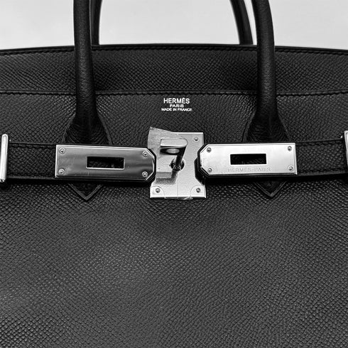 HERMES HAUT A COURROIES 28 BLACK VEAU EPSOM HAND BAG ▢J SHW 90289022 - PURPOSE