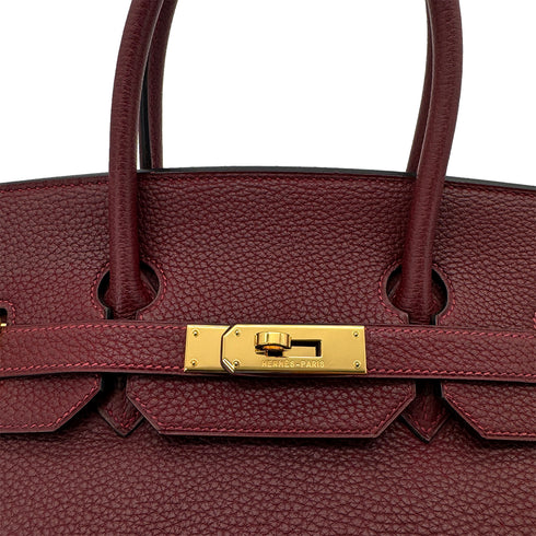 HERMES BIRKIN 35 ROUGE H TOGO HAND BAG □G GHW 90289033 - PURPOSE