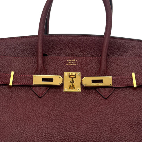 HERMES BIRKIN 35 ROUGE H TOGO HAND BAG □G GHW 90289033 - PURPOSE