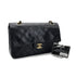 CHANEL VINTAGE CLASSIC FLAP MEDIUM CHAIN SHOULDER BAG BLACK LAMB SKIN 90289052 - PURPOSE
