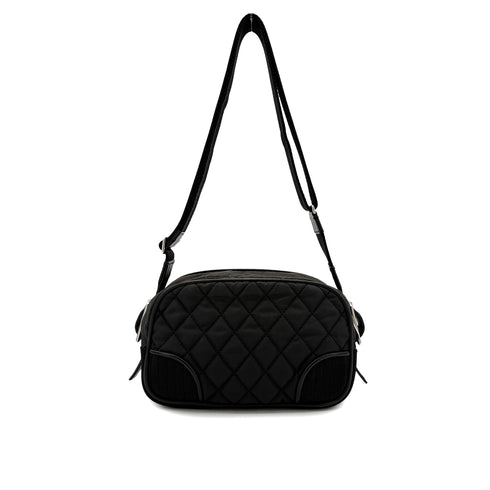 CHANEL SPORTSLINE MATELASSE NYLON SHOULDER BAG BLACK 90289053 - PURPOSE