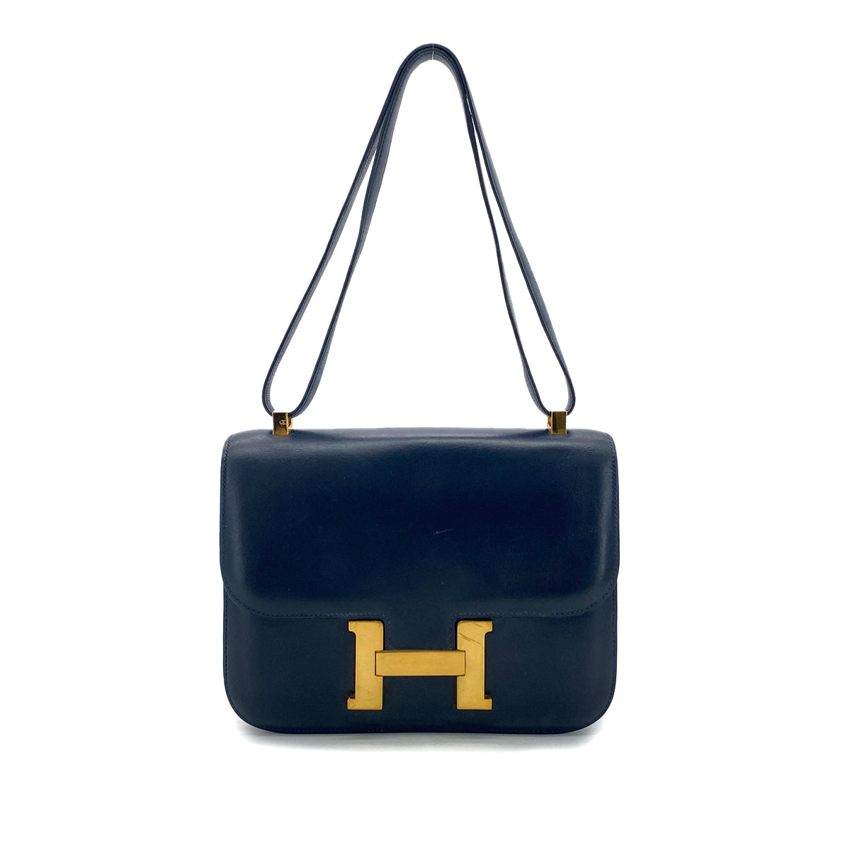 HERMES CONSTANCE 23 BLUE INDGO BOXCALF HAND BAG GHW 90289056