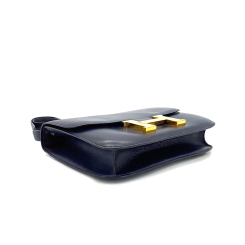 HERMES CONSTANCE 23 BLUE INDGO BOXCALF HAND BAG GHW 90289056 - PURPOSE