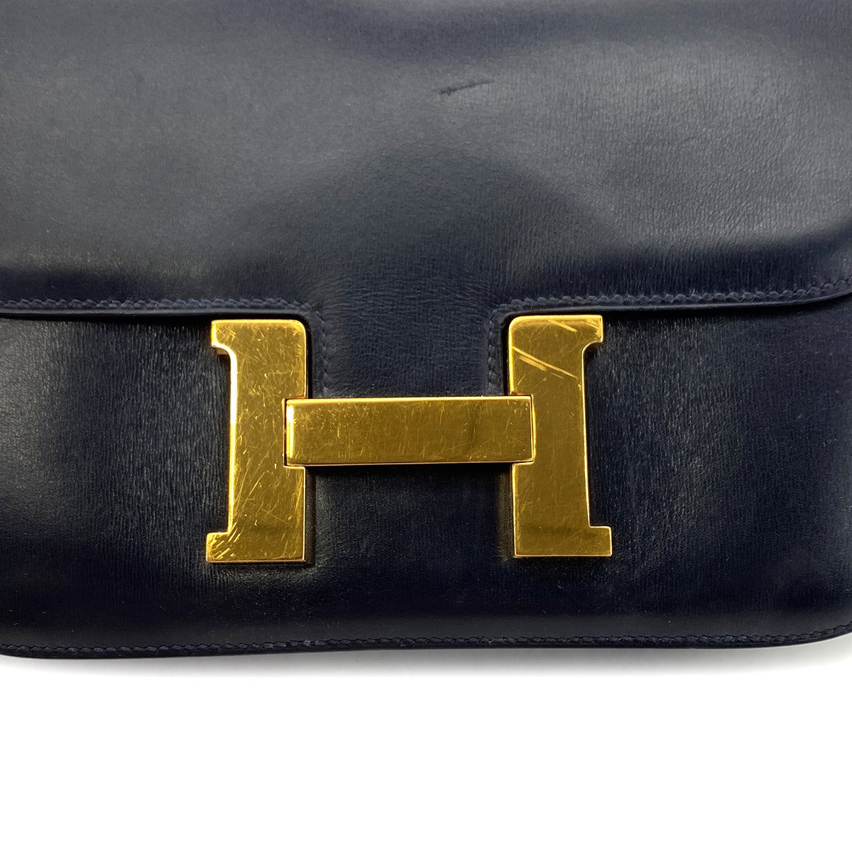 HERMES CONSTANCE 23 BLUE INDGO BOXCALF HAND BAG GHW 90289056