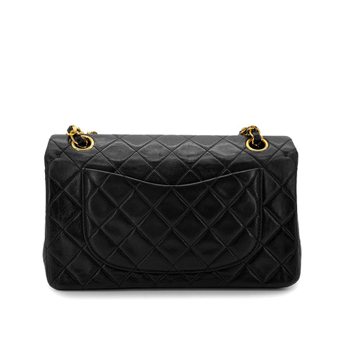 CHANEL VINTAGE CLASSIC FLAP SMALL CHAIN SHOULDER BAG BLACK LAMB SKIN 90289064 - PURPOSE