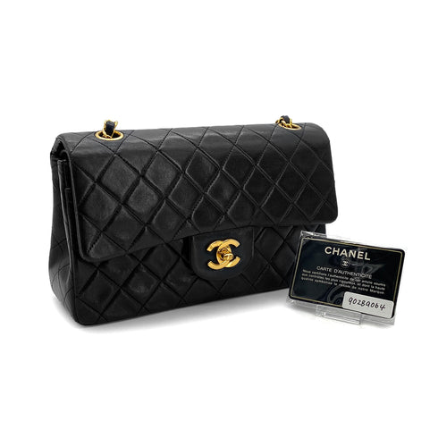 CHANEL VINTAGE CLASSIC FLAP SMALL CHAIN SHOULDER BAG BLACK LAMB SKIN 90289064 - PURPOSE