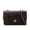 CHANEL VINTAGE CLASSIC FLAP MEDIUM CHAIN SHOULDER BAG BRWON LAMB SKIN 90289066 - PURPOSE